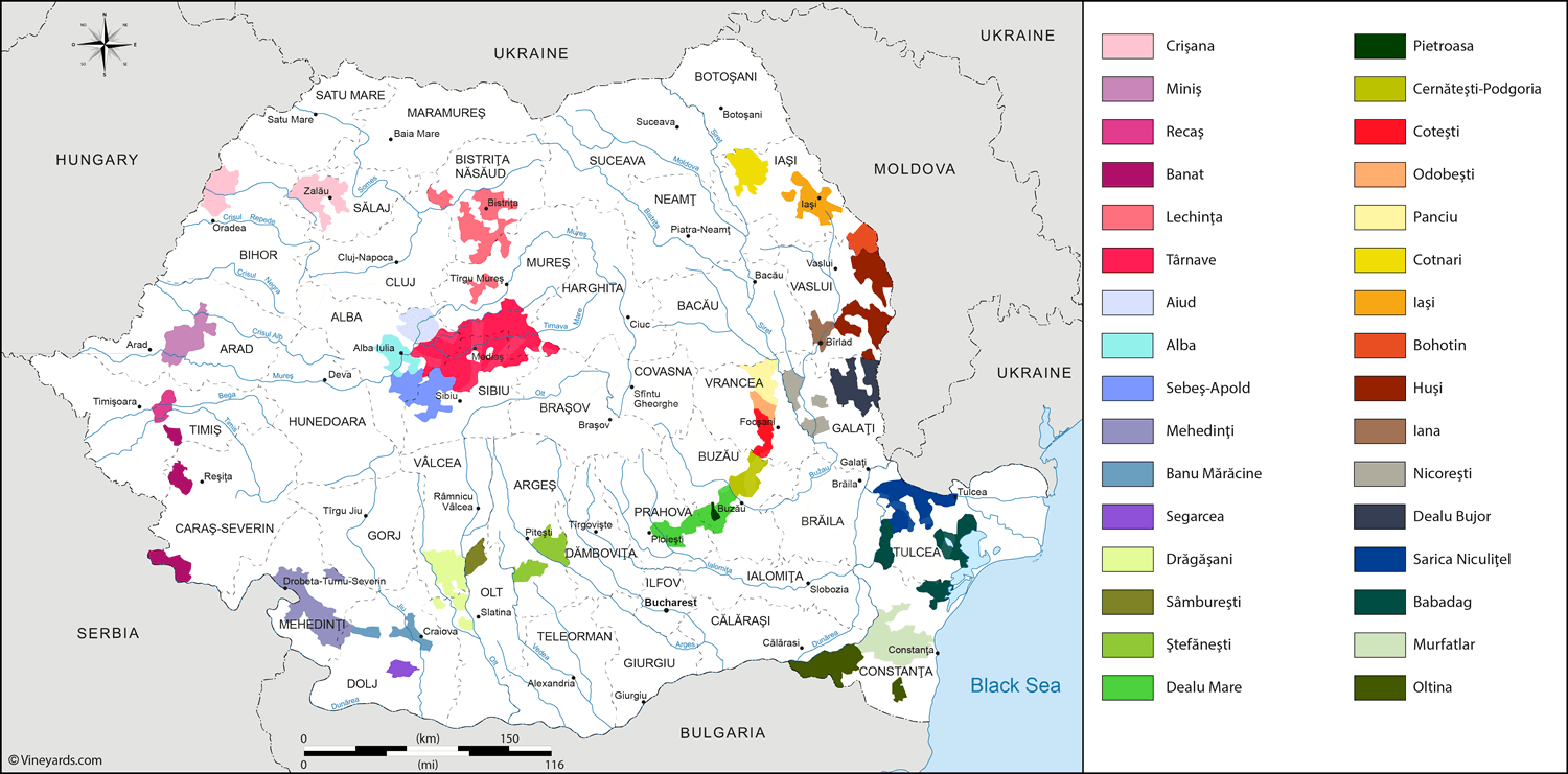 Romania Wine Map